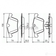 Тормозные колодки, комплект BOSCH 24079 342448 8357D124 0986494481 - Изображение 5
