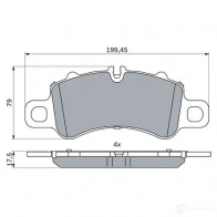 Тормозные колодки, комплект BOSCH CR WXPT 0986424847 Porsche Boxster (982) 4 Кабриолет 2.5 GTS 365 л.с. 2017 – 2024