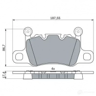 Тормозные колодки, комплект BOSCH 0986424926 AQ6V WJ Porsche 911 (991) 5 Купе 4.0 GT3 RS 520 л.с. 2018 – 2024