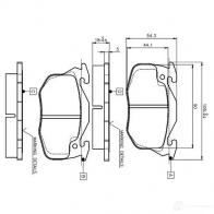 Тормозные колодки, комплект BOSCH E1 90R - 01249/308 WVA 21061 1193495970 0986tb2009