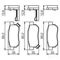 Тормозные колодки, комплект BOSCH 21312 BP1557 0986495256 342771 - Изображение 8