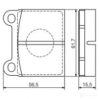 Тормозные колодки, комплект BOSCH 0986495078 BP1457 342645 20107