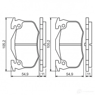 Тормозные колодки, комплект BOSCH 20973 342752 0986495236 BP1534 - Изображение 7