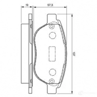 Тормозные колодки, комплект BOSCH Fiat Doblo (119, 223) 1 Минивэн 1.9 JTD (223AxE1A) 100 л.с. 2001 – 2025 BP375 23 600 0986424659