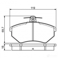 Тормозные колодки, комплект BOSCH 20168 BP2089 0986495457 1193485335