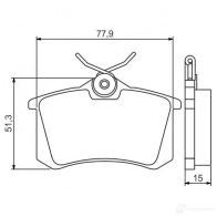 Тормозные колодки, комплект BOSCH 342742 0986495226 BP1524 20960 - Изображение 6
