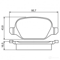 Тормозные колодки, комплект BOSCH 342797 0986495291 23517 BP1657 - Изображение 4