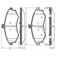 Тормозные колодки, комплект BOSCH 9 7J18T Hyundai Elantra (XD) 3 Седан 1.8 127 л.с. 2004 – 2006 4047023036469 0986tb2423