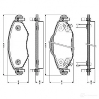 Тормозные колодки, комплект BOSCH E9 90R - 01108/711 Toyota Yaris (XP10) 1 Хэтчбек 1.4 D 4D (NLP10) 75 л.с. 2001 – 2005 0986tb2443 WVA 23958