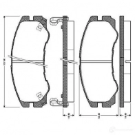 Тормозные колодки, комплект BOSCH Opel Frontera (B) 2 1998 – 2004 D 579 7459 0986tb2234 D 579 7459