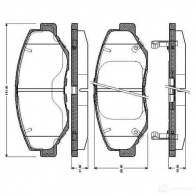 Тормозные колодки, комплект BOSCH D 914 7795 0986tb2427 Honda CR-V 2 (RD) Кроссовер 2.2 CTDi (RD9) 140 л.с. 2005 – 2006 D 914 7795
