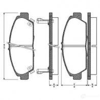 Тормозные колодки, комплект BOSCH D 568 7448 D 568 7448 Honda Prelude 0986tb2223