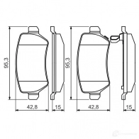 Тормозные колодки, комплект BOSCH 0986495218 BP1516 342736 23417 - Изображение 3