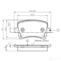 Тормозные колодки, комплект BOSCH D1108 8213 Volkswagen Passat CC (358) 2 Купе 1.8 TSI 152 л.с. 2011 – 2016 0986tb2458 D1108 8213