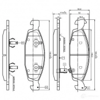 Тормозные колодки, комплект BOSCH ECWGE D Jeep Grand Cherokee (WJ, WG) 2 Внедорожник 4.7 V8 4x4 223 л.с. 1999 – 2005 0986tb2801 4047024114432