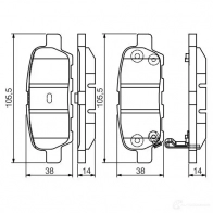 Тормозные колодки, комплект BOSCH 23814 23871 342656 0986495089 - Изображение 7