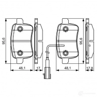 Тормозные колодки, комплект BOSCH E9 90R-02A1081/2998 BP1594 0986495305 342806 - Изображение 2