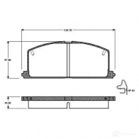 Тормозные колодки, комплект BOSCH 0986tb2086 Toyota Tercel (L50) 5 Седан 1.5 (EL53) 95 л.с. 1994 – 1999 D 241 7152 D 241 7152