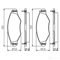 Тормозные колодки, комплект BOSCH BP1542 342759 23597 0986495244 - Изображение 8