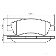 Тормозные колодки, комплект BOSCH 24465 0986495254 342769 BP1555 - Изображение 7