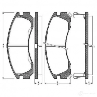 Тормозные колодки, комплект BOSCH 0986tb2194 1193496248 D 530 7412 D 530 7412