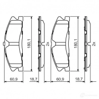 Тормозные колодки, комплект BOSCH 0986495399 8C ZJHFQ 1437243473