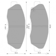 Тормозные колодки, комплект BOSCH B P2363 DB1191 0986ab2363 1193488636