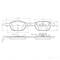 Тормозные колодки, комплект BOSCH Ford Focus 1 Хэтчбек 2.0 ST170 173 л.с. 2002 – 2004 0986tb2446 D 970 7871 D 970 7871