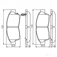 Тормозные колодки, комплект BOSCH BP1558 0986495257 342772 21601 - Изображение 8