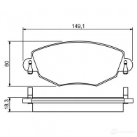 Тормозные колодки, комплект BOSCH 0986495230 342746 23278 BP1528 - Изображение 7