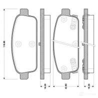 Тормозные колодки, комплект BOSCH 7J6MOU8 Chevrolet Cruze 1 (J305) Хэтчбек E9 90R - 01119/2806 0986tb3105