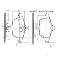 Тормозные колодки, комплект BOSCH Saab 9-5 (YS3E) 1 Седан 2.3 Turbo 182 л.с. 2008 – 2009 0986tb2017 D 736 7605 D 736 7605