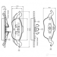 Тормозные колодки, комплект BOSCH 0986tb2338 D 816 7690 D 816 7690 Ford Focus 2 Седан 1.6 GLx 103 л.с. 2005 – 2007