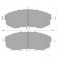 Тормозные колодки, комплект BOSCH Nissan Bluebird 740 7-D526 BP3043 0986ab3043