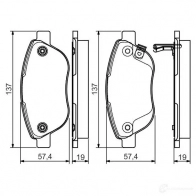 Тормозные колодки, комплект BOSCH 342670 23708 BP1513 0986495103