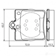 Тормозные колодки, комплект BOSCH BP1490 342647 21919 0986495080 - Изображение 5