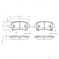 Тормозные колодки, комплект BOSCH 0986tb3106 Opel Insignia (A) 1 Седан 2.0 Biturbo CDTI 4x4 (69) 190 л.с. 2008 – 2011 E9 90R - 01119/2257 A65VED