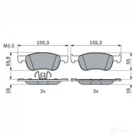 Тормозные колодки, комплект BOSCH X2 DK1E 0986424867 1437243609 - Изображение 2