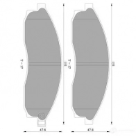 Тормозные колодки, комплект BOSCH BP227 8 Nissan Skyline (R34) 10 1998 – 2001 6WX4O 0986ab2278