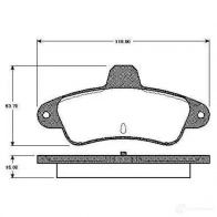 Тормозные колодки, комплект BOSCH 4047024115347 0986tb2911 Ford Mondeo 1 (FD, GBP) Хэтчбек 2.0 i 16V 4x4 136 л.с. 1993 – 1996 TG FQET