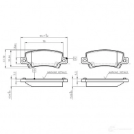 Тормозные колодки, комплект BOSCH D1216 8336 D1216 8336 0986tb2416 Toyota Corolla (E150) 10 Седан 1.8 Flex (ZZE142) 136 л.с. 2007 – 2011