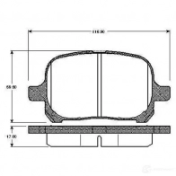 Тормозные колодки, комплект BOSCH Toyota Camry (XV20) 2 Универсал 4047024113954 0986tb2754 O YLPTKU