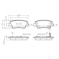 Тормозные колодки, комплект BOSCH Hyundai Sonata (NF) 5 Седан 3.3 235 л.с. 2005 – 2010 4047024771857 0986tb3102 BQIZWM J