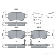 Тормозные колодки, комплект BOSCH 1425140173 BP1815 243 41 0986494964 - Изображение 6