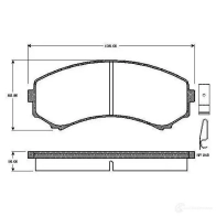 Тормозные колодки, комплект BOSCH D 550 7429 Mitsubishi Pajero 4 (V8, V9) Внедорожник 3.2 DI D GLS 169 л.с. 2007 – 2025 D 550 7429 0986tb2218