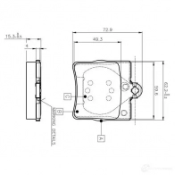 Тормозные колодки, комплект BOSCH D 779 7647 0986tb2334 6016794 D 779 7647