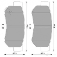 Тормозные колодки, комплект BOSCH Hyundai Sonata (NF) 5 Седан 2.0 CRDi 143 л.с. 2006 – 2010 0986ab9150 DB1451 BP915 0