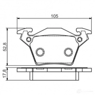 Тормозные колодки, комплект BOSCH 342643 23020 BP1498 0986495074