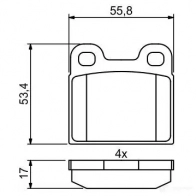 Тормозные колодки, комплект BOSCH BP2021 20010 1193484267 0986494847 - Изображение 7
