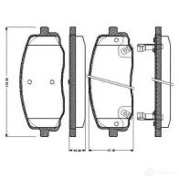 Тормозные колодки, комплект BOSCH Hyundai i20 (PB) 1 2008 – 2015 0986tb2891 4047024115231 OBWU VLP
